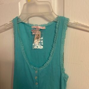 Victoria’s Secret Ribbed Tank Top Aqua Size XSmall NWT